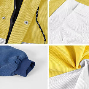 Veste en velours côtelé brodée pour homme, nouvelle collection hiver, design personnalisé OEM en gros, veste courte en coton décontractée pour homme - Product Image 4