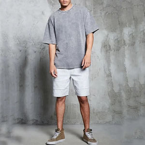 Vente en gros T-shirt en microfibre pour hommes T-shirt vierge de coupe surdimensionnée en coton biologique avec logo personnalisé - Product Image 2