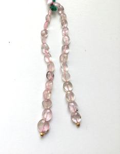 Cuentas Sueltas de Turmalina Rosa Claro Natural, 2 Hilos, Naturales, para la Elaboración de Joyería Fina, Piedras Preciosas - Product Image 3