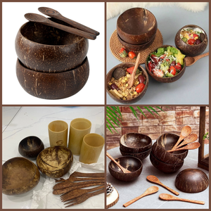 ชามกะลามะพร้าวที่เป็นมิตรกับสิ่งแวดล้อมสำหรับอาหารร้อนและเย็นเป็นตัวเลือกที่ดีที่สุดสำหรับบ้านที่เป็นธรรมชาติและเป็นมิตรกับสิ่งแวดล้อม - Product Image 2