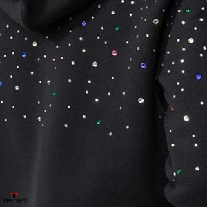 เสื้อฮู้ดดี้ปักโลโก้แบบใหม่ ประดับคริสตัล สำหรับฤดูหนาว ผ้าฝ้าย 100% ขายส่งสำหรับผู้ชาย - Product Image 6