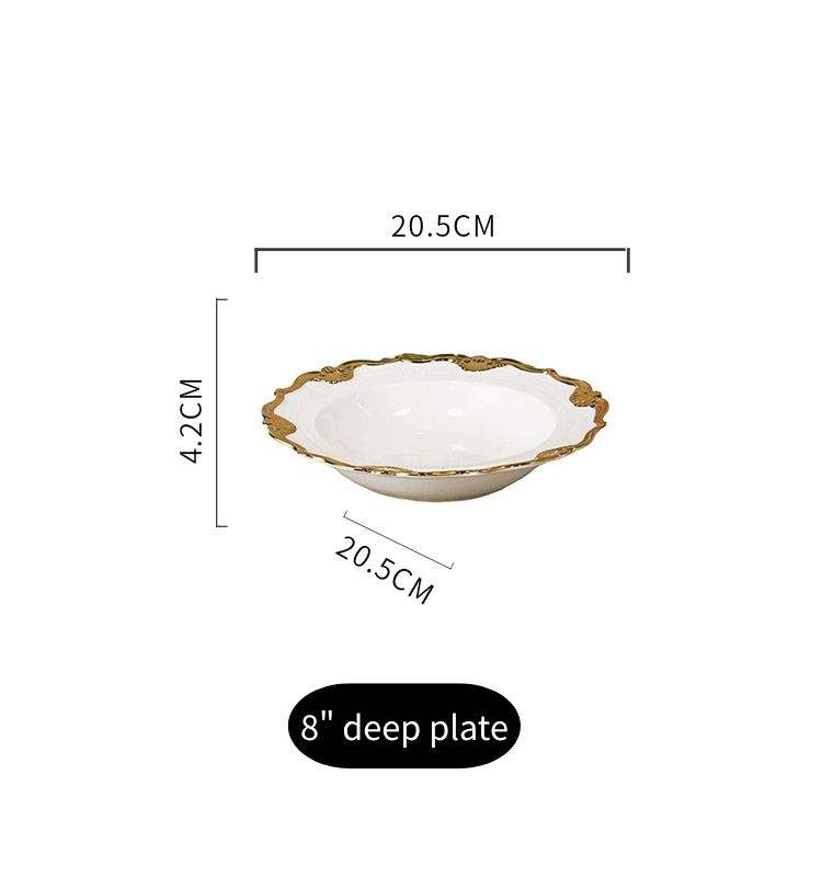 จานลึกกลม 8 นิ้ว