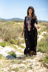 2024 Summer Ladies Boutique Clothing Custom Long High End Maxi Floral Embroidered Cotton Boho <b>Dresses</b> Women Elegant <b>Casual</b> <b>Dress</b> - Product Image 4