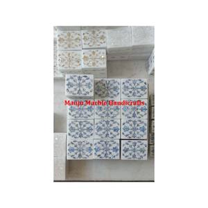 New Hand Curved Super Stylish Marble Inlay <b>Box</b> With Natural Shine Sea Shell Floral Artisan Design For Jewelry Packing Craft Item - Product Image 4