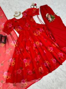 ชุดปาร์ตี้แสนสวยใส่ด้านล่างและดูแมทต้าพิมพ์ลายดิจิทัลและโดริลาเต้แฟนซี - Product Image 2