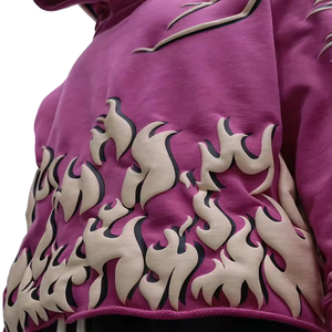 Sweat à capuche surdimensionné et lourd en éponge française de haute qualité, sweats à capuche personnalisés avec logo d'impression sérigraphique pour hommes - Product Image 5