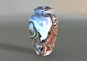 Sac en velours gratuit inclus Candy Swirl Texture Urne en métal de crémation pour adultes Style américain coloré fini pour une occasion commémorative - Product Image 2