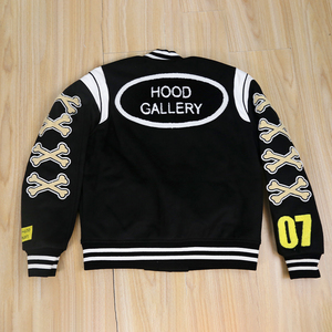 Veste en chenille pour hommes personnalisée en gros Veste de baseball Letterman Bomber à col montant pour équipes universitaires Veste pour hommes - Product Image 4