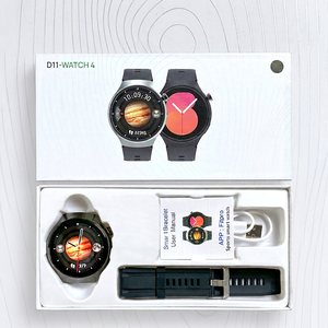 นาฬิกาอัจฉริยะ D11 Watch 4 หน้าจอ OLED ขนาด 1.92 นิ้ว ระบบสัมผัส รองรับการชาร์จแบบไร้สาย มาตรฐานกันน้ำ IP67 เครื่องติดตามสุขภาพสำหรับผู้ชายและผู้หญิง - Product Image 1