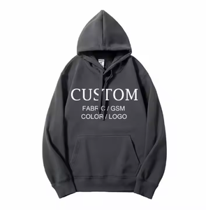 Sudadera con Capucha de Forro Polar con Cremallera y Logotipo Personalizado para Hombre, 100% Algodón, Estampado en Relieve, Diseño Sólido, Estilo Casual, Temporada de Invierno, Impresión Digital - Product Image 1