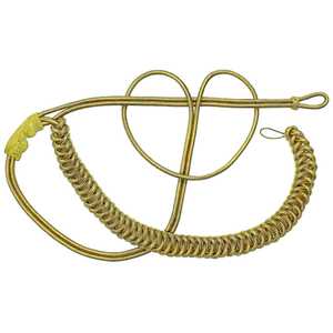 สายสะพายสีทองและสีน้ำเงิน ปลายสีทอง สายร้อยเหรียญพร้อมป้ายเคลือบ ใช้สำหรับเสื้อผ้าในพิธีการ สีตามสั่ง - Product Image 1