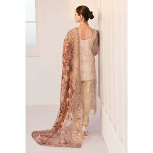 Tela de Chifón Bordada sin Coser CH11-03 - Elegante Conjunto de 3 Piezas para Mujer con Cuello Redondo para Todas las Temporadas - Product Image 5
