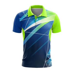 Vente chaude Hommes Sublimation T-shirts Respirant 180 Grammes Tricoté Tissu Slim Fit Casual pour Polo Style avec Motif Imprimé - Product Image 1