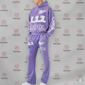 Conjuntos de Ropa Urbana Antibacteriana para Hombre, Invierno, Personalizados, Acampanados, Tallas Grandes, Reversibles, 100% Algodón, Largos, Holgados - Product Image 1