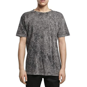 T-shirt en coton 100% lavé, t-shirt pour homme de haute qualité, surdimensionné, lourd, tissu tricoté, impression personnalisée en relief - Product Image 1