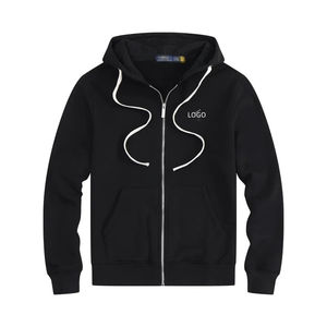 Pull-over chaud d'hiver pour hommes, sweat-shirt à capuche personnalisé 100% coton avec col rond et capuche doublée vierge - Product Image 5