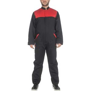 CBF Balducci Group S.p.A. Overol de Trabajo Resistente con Múltiples Bolsillos, Elegante en Negro/Rojo, Ropa de Trabajo Versátil, 65% Poliéster, 35% Algodón - Product Image 1