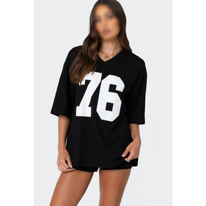 Camiseta de manga larga de malla de algodón con estampado personalizado, jersey de malla para mujer, fabricante OEM - Product Image 1