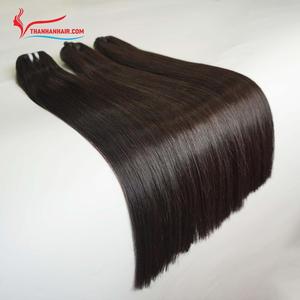 Extensión de cabello humano de trama de máquina de color negro natural virgen superior hueso recto listo para enviar 12-14 pulgadas - Product Image 2