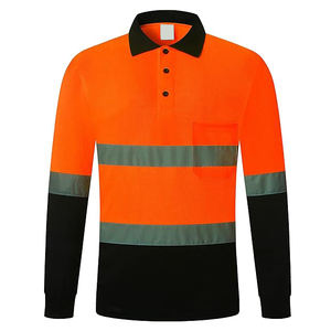 Camisetas de Trabajo Resistentes con Cinta Reflectante de Alta Visibilidad, Camiseta de Seguridad para Trabajo al Aire Libre, Camisetas Polo con Logotipo Personalizado al por Mayor - Product Image 4