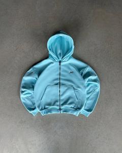 Sweat à capuche oversize en coton pour homme, imprimé graffiti MIXED EMOTION, avec fermeture éclair et strass thermocollés – Collection Hot Sale - Product Image 1