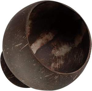 Tazón de cáscara de coco natural de alta calidad con base, vajilla sostenible para restaurantes, venta directa de fábrica de Vietnam al por mayor - Product Image 4