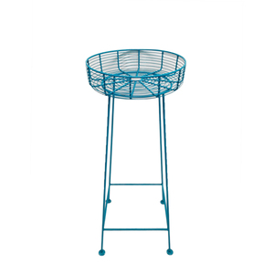 Soporte de maceta de hierro de diseño elegante, soporte de maceta de tamaño estándar de Color azul cielo para decoración de hogar y Hotel personalizado - Product Image 1