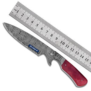 มีดล่าสัตว์ดาบเหล็กดามัสกัสทำมือคุณภาพสูงปรับแต่งได้ รุ่น DD-DAM-190 ปลายหยดน้ำ ใบมีดเหล็กดาบเหล็กดามัสกัสหนา 4 มม. ด้ามทำจากกระดูกอูฐย้อมสี - Product Image 2