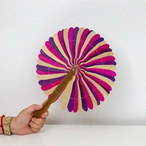 Éventail Khmer fait main en feuilles de coco, éventail décoratif en feuilles de palmier pour mariages, événements, rafraîchissement en extérieur, saison estivale 2026 - Product Image 3