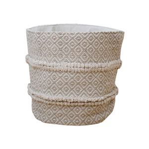 Home Decor <b>Baskets</b> Handwoven Cotton <b>Plant</b> <b>Basket</b> <b>for</b> Indoor Outdoor - Product Image 5