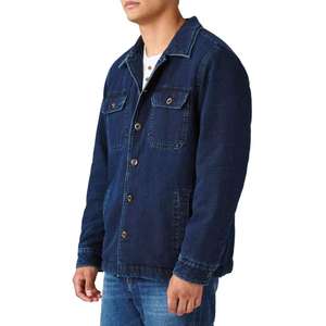 Veste en jean noire brodée pour homme, tendance automne, de haute qualité, coupe ample, veste en jean tendance - Product Image 1