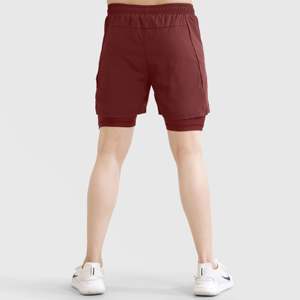 กางเกงบาสเก็ตบอล GA Sporty รุ่น Laser Grip Design ผ้าโพลีเอสเตอร์ 100% เอวยางยืด ทออย่างดี ไซส์ 5XL สีแดงเลือดหมู พร้อมโลโก้ปัก - Product Image 2