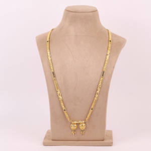 Mangalsutra plaqué or, bijoux traditionnels, saison de mariage, Mangalsutra pour femmes, cuivre et laiton chapado en oro oro laminado - Product Image 1