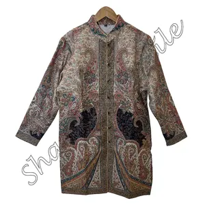 上質なファッション暖かい長袖ジャケットカシミア手作り刺Embroideryパシュミナウールジャケット