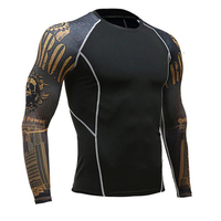 Maillots de bain Rash Guard personnalisés à logo, de haute qualité, pour le Jiu-Jitsu et le fitness, à manches longues, imprimés, pour hommes, séchage rapide, vente en gros