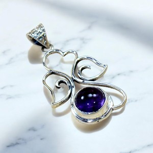 Pendentifs en argent massif améthyste violette pendentifs en argent sterling 925 en vrac en gros bijoux fins en argent - Product Image 2
