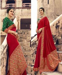 Ropa de fiesta de diseñador de estilo Bollywood, ropa de mujer Saree de trabajo con perlas, nueva con blusa, tela de red de llegada india, ropa bordada para mujer 500 - Product Image 4