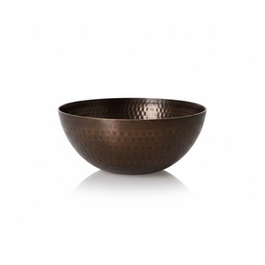 Tabletop Decorative Metal Serving Bowl <b>Copper</b> Hammered Finishes for Dining <b>Table</b> Fruits and Snacks Serving Bowls - Product Image 5