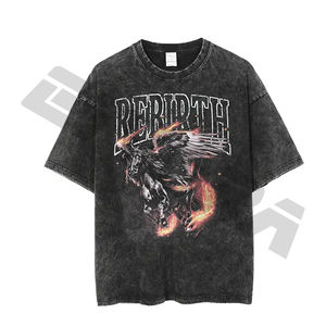 Venta al por mayor 100% algodón en relieve color sólido camiseta logotipo personalizado en relieve adulto Camiseta de manga corta - Product Image 1