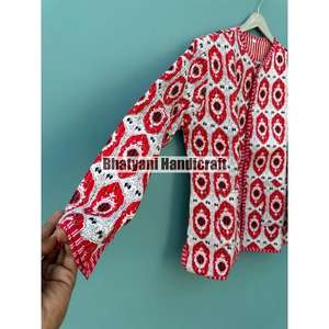 เสื้อแจ็คเก็ตผ้าฝ้ายสไตล์โบฮีเมียนวินเทจแบบอินเดีย ทำมือ ลายควิลท์ ใส่ได้สองด้าน สำหรับฤดูใบไม้ร่วงและฤดูหนาว แฟชั่นชั้นสูง ระบายอากาศได้ดี เหมาะสำหรับทั้งชายและหญิง - Product Image 4