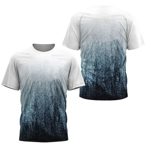 2025 New Arrival Men's Boxy Oversized T-<b>Shirt</b> Quick Dry Crew Neck with Digital Print Made of <b>100</b>% Cotton and <b>Polyester</b> - Product Image 6