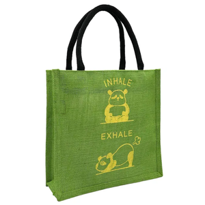 Bolso de mano de yute orgánico XL para mujer, bolso de compras ecológico con asa para uso de mensajero, precio competitivo - Product Image 4