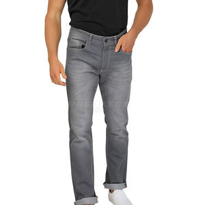 Customized Casual Men's Jeans Pants Mid Waist Medium Wash Unique Design Breathable Lightweight Corduroy Fabric 100% Cotton - Product Image 5
