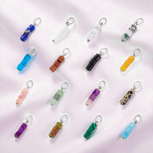 925 argent Sterling jaune Jade Cube pendentif Style religieux Heishi Tube pierre précieuse naturelle charme fabrication de bijoux en gros approvisionnement - Product Image 6