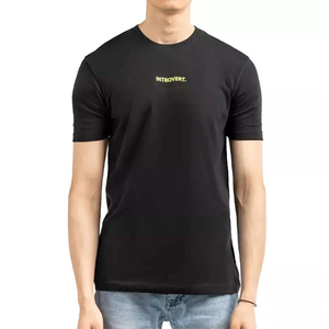 Vente chaude hommes décontracté Slim Fit bleu T-Shirts 100% coton séchage rapide tissu tricoté dernière arrivée surdimensionné imprimé T-Shirts - Product Image 3