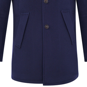 Veste en laine 100% personnalisable, brodée, prune, coupe ajustée, taille régulière, hiver, style décontracté chic, col boutonné avec logo sur le devant - Product Image 3