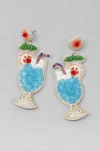 Boucles d'oreilles brodées inspirées de la nature design personnalisé femmes pièces de déclaration élégantes et légères idéales par MD artisanat - Product Image 2