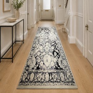 Tapis RUGS DEPOT LXDP-0307, vente en gros, gris argenté, style bohème tribal, imprimé numérique, lavable en machine, tapis en chenille antidérapant - Product Image 5