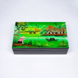 Caja organizadora de joyería, brazalete lacado de Vietnam, caja de regalo de boda de lujo, logotipo de tamaño personalizado disponible - Product Image 6