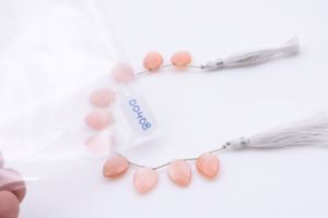 ลูกปัดอัญมณีเหลี่ยมเพชรพลอยพีชธรรมชาติแบบหลวมสำหรับทำเครื่องประดับราคามาก - Product Image 6